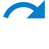 A blue arrow pointing up and down on a green background.